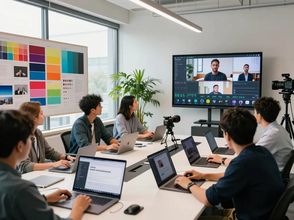 Collaboration around Seedance AI tools in a creative workspace