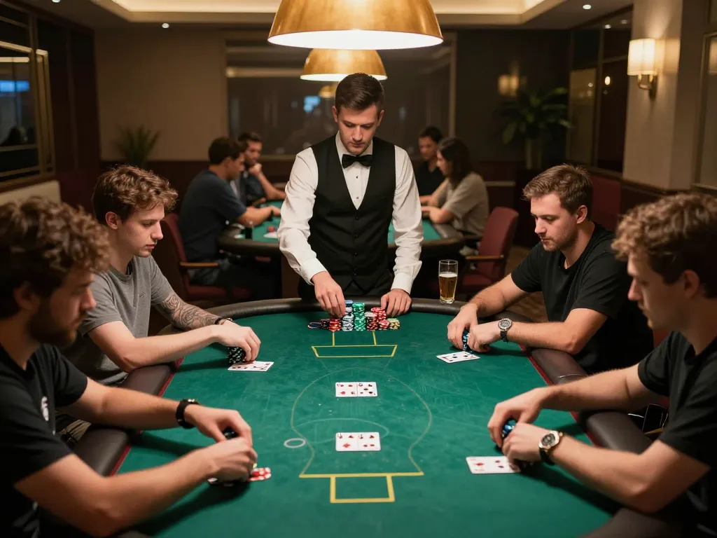 Engaging poker game scene showcasing 789win 37 strategy in action with players and chips