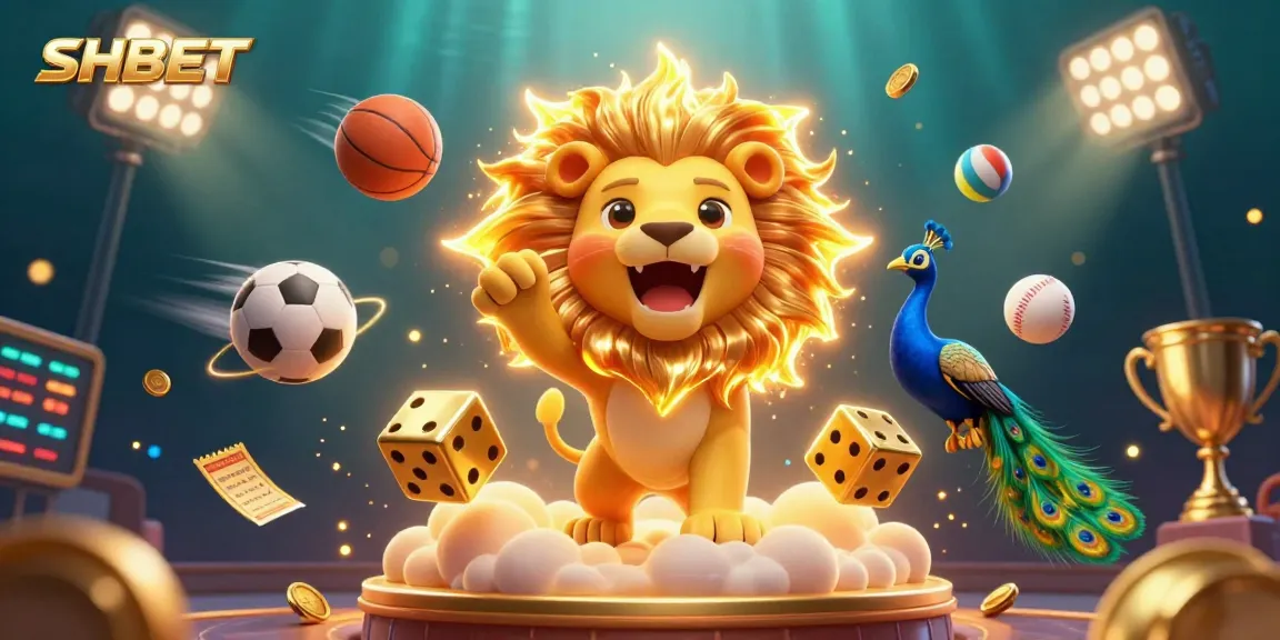 Experience thrilling games at SHBET with our dynamic casino-themed illustration showcasing vibrant characters and action.