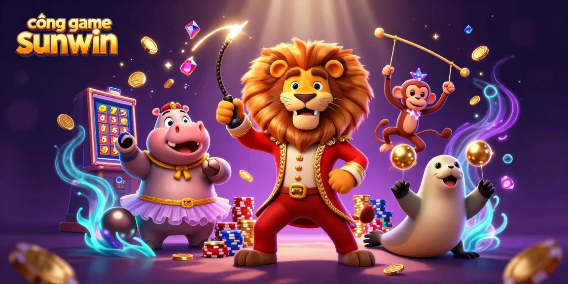 Experience the exciting world of cổng game sunwin with dynamic casino characters and vibrant gambling elements.