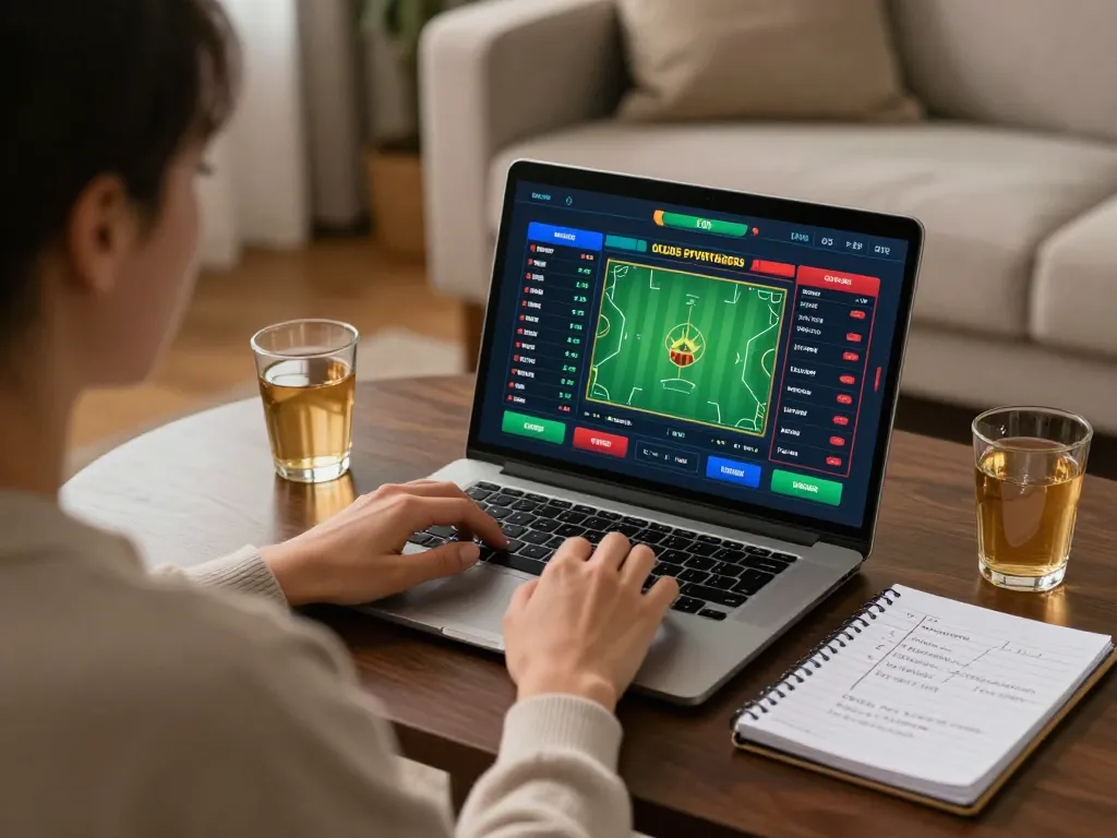 Betting live on 888top platform from home, showcasing strategic game engagement and comfortable atmosphere.