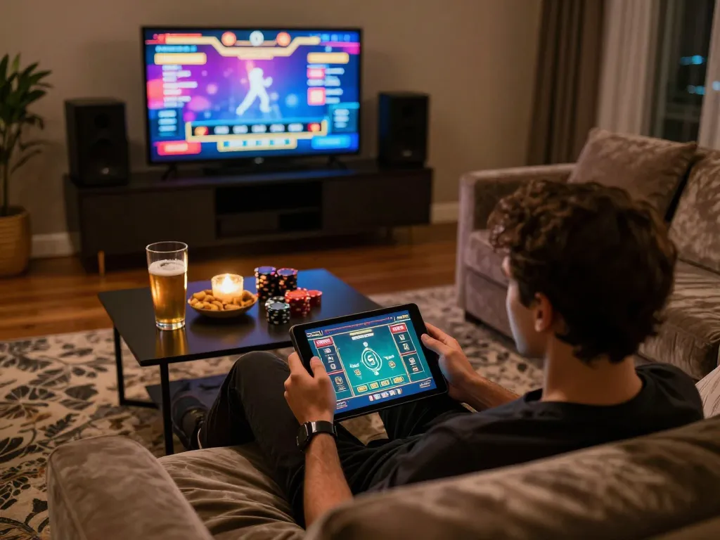Engaging in gameplay at trang chủ rr88 while enjoying a cozy home atmosphere with live dealer games