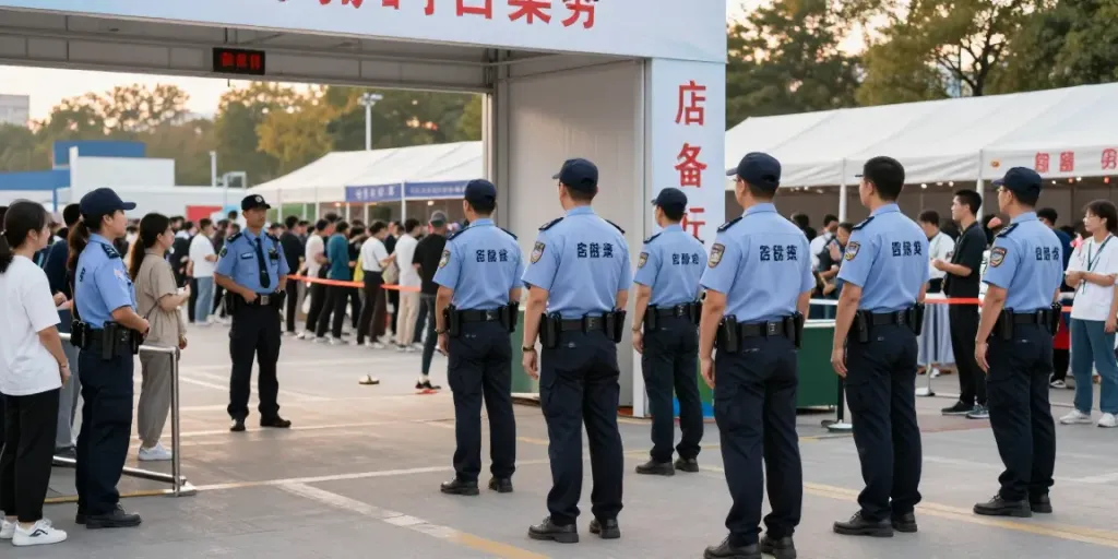 Security Company providing trusted protection at a local event.