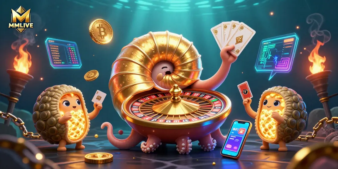 MMLIVE offers immersive live streaming experiences with captivating entertainment elements and casino-inspired imagery.