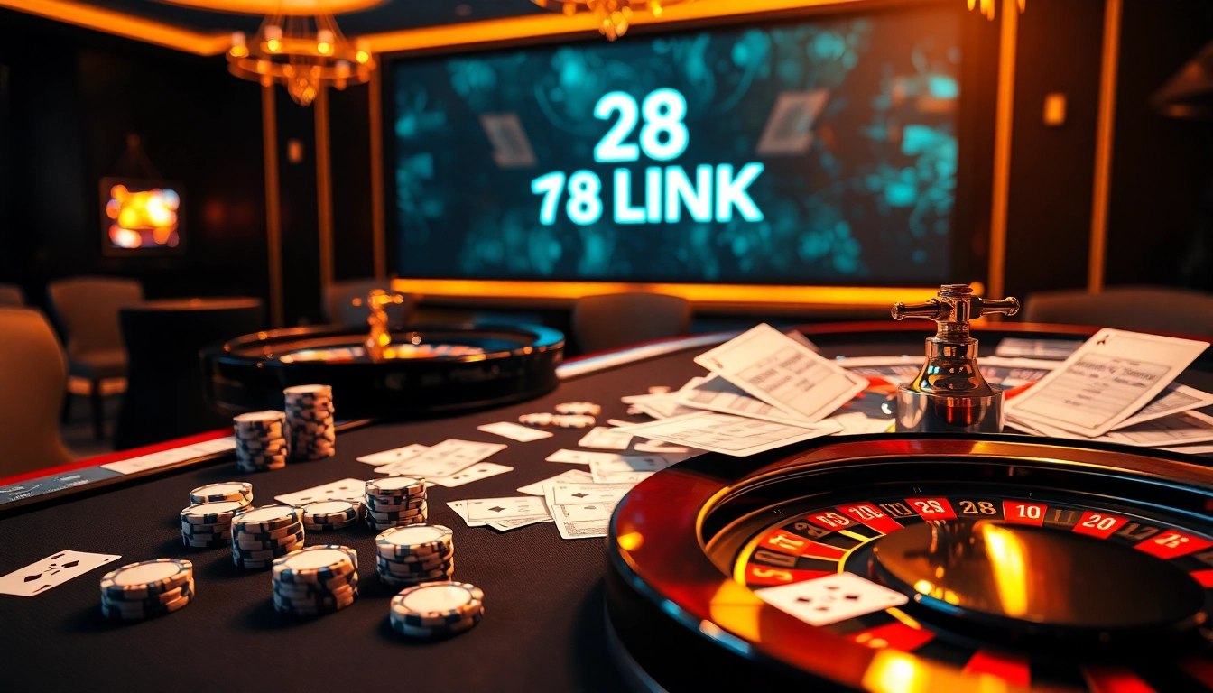 Experience top-tier gambling with G28 LINK in a luxurious casino setting.