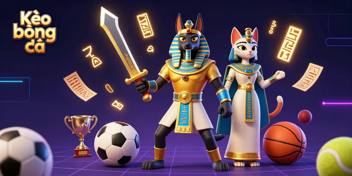 Kèo bóng đá players betting on sports with dynamic 3D characters and vibrant game elements.