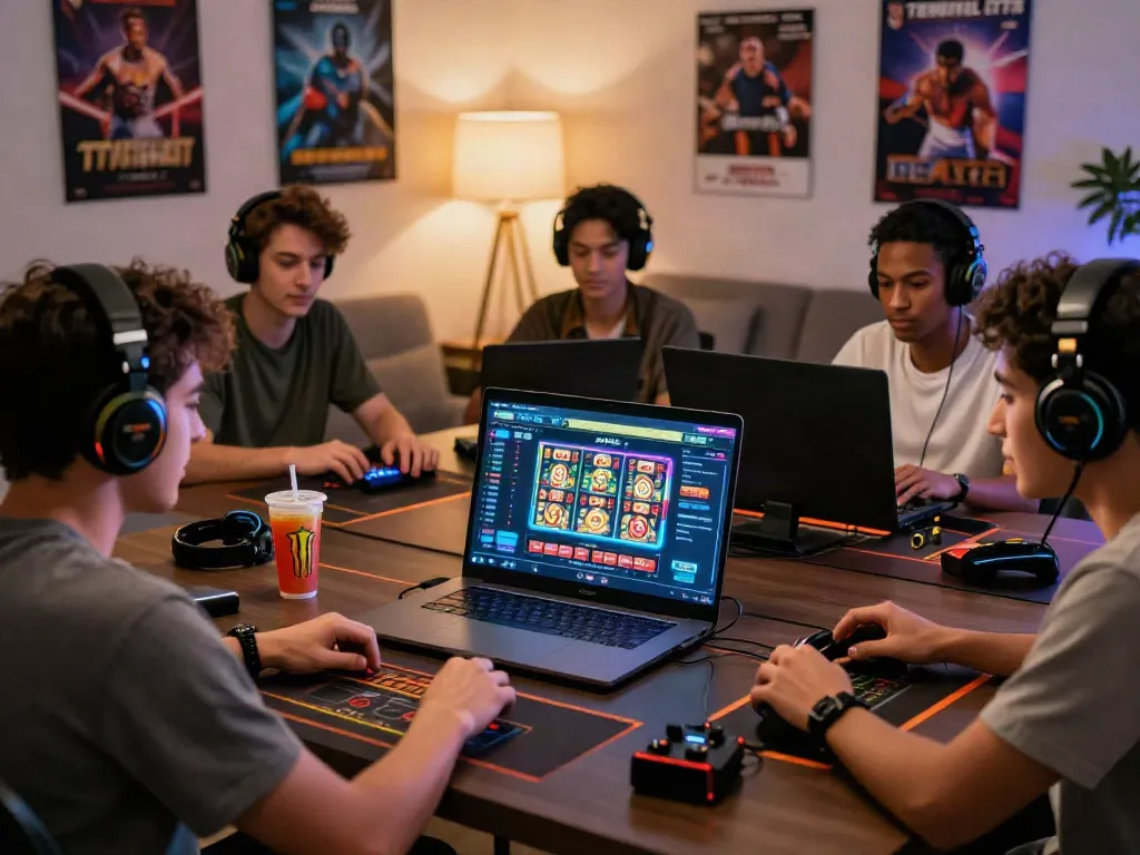 Engaging online gaming scene showcasing the DA88 platform with friends enjoying sports betting and casino games.
