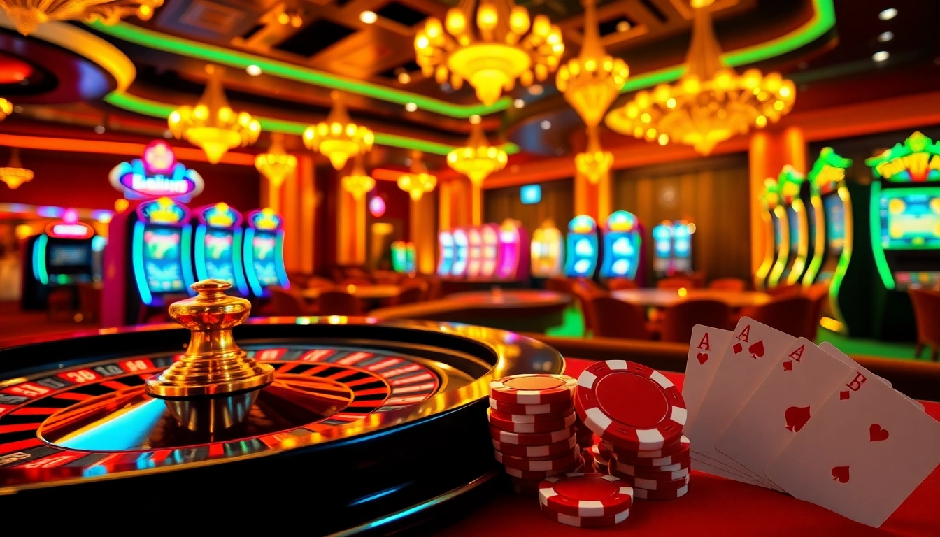 Engaged gamblers at a casino gaming table featuring G28 LINK with poker chips and cards.