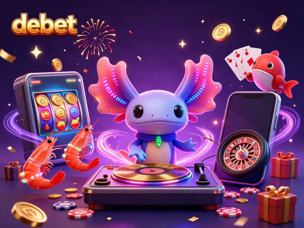 Engaging scene showcasing debet gaming themes with vibrant characters and casino elements.