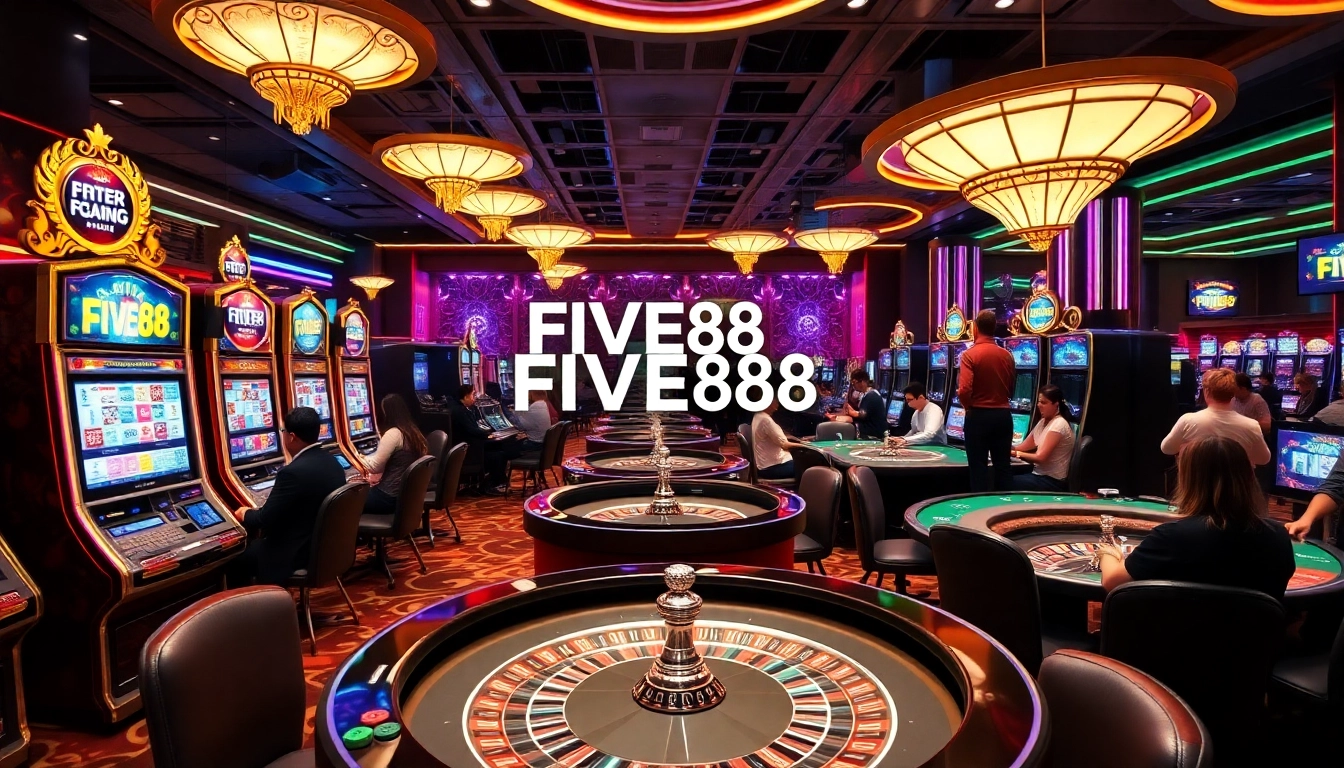 Experience the thrill of excitement at FIVE88 Casino with vibrant slot machines and professional tables.