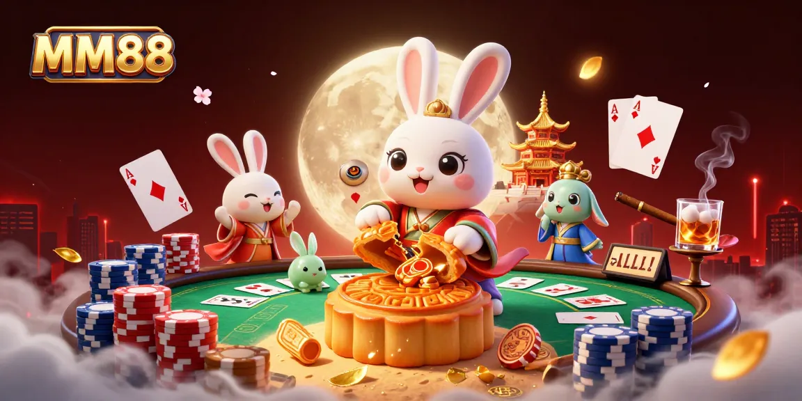 Engage with MM88, experiencing the thrill of poker amidst a lunar setting featuring unique characters.