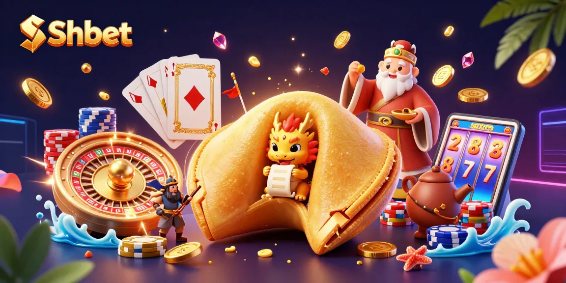 Shbet features exciting gaming actions amidst golden coins and dynamic casino elements.