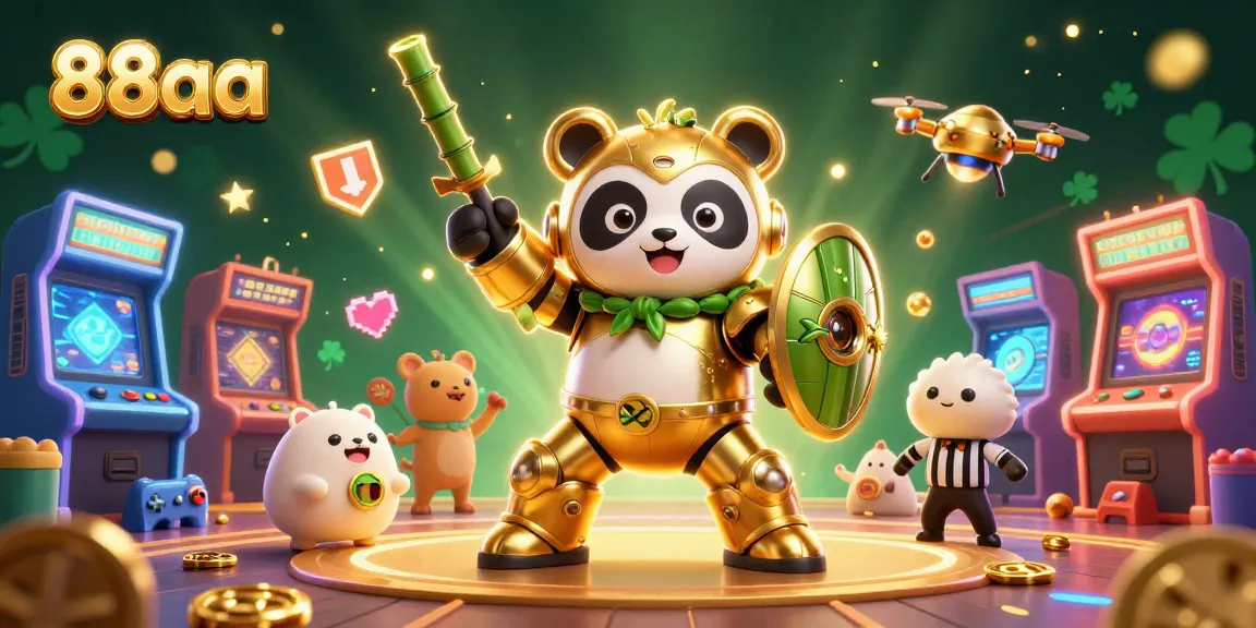 Experience thrilling gameplay at 88aa with dynamic casino elements and colorful arcade machines.