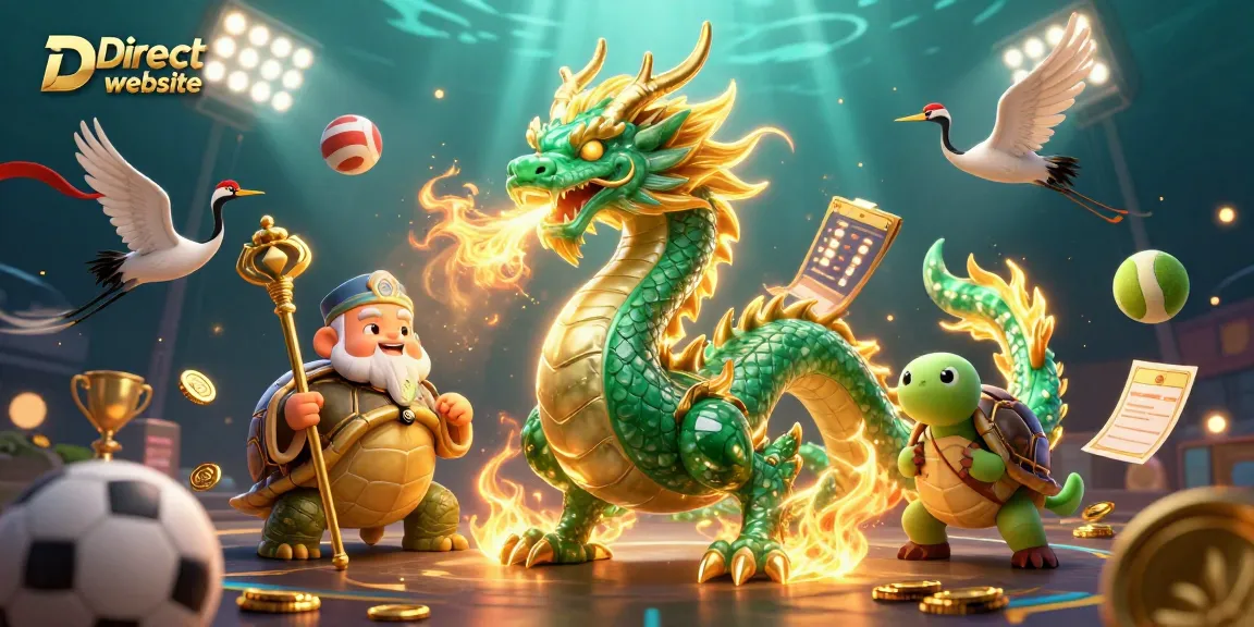 Explore the exciting Direct website with a vibrant 3D casino scene featuring rich gaming elements.
