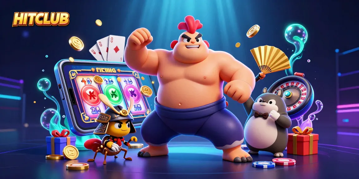 Experience thrilling gameplay at HITCLUB with dynamic actions from a powerful sumo wrestler and fierce samurai cricket.