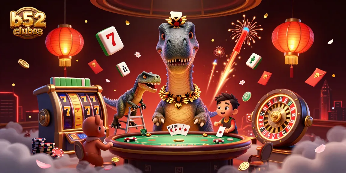 Experience thrilling gameplay at b52clubss with vibrant 3D casino illustrations featuring exciting gambling elements.