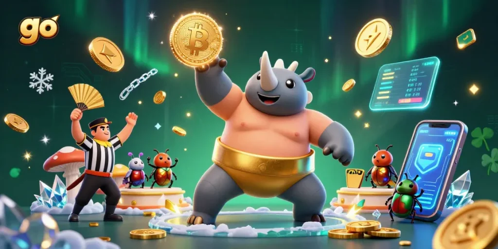 Experience thrilling wins at go 88 with vibrant gold coins flying around in this detailed casino scene.